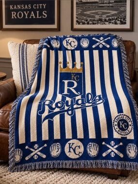Kansas City Royals "Ace" Jacquard Tapestry Throw Blanket • 60” x 48”